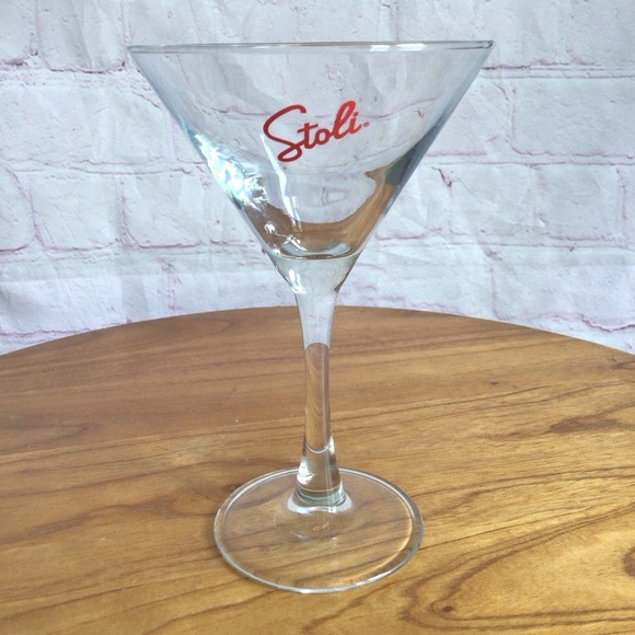 Clear Glass Stoli Martini Glasses - Set of 4 - Picture 2 of 7
